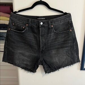 Black Denim Women's Shorts